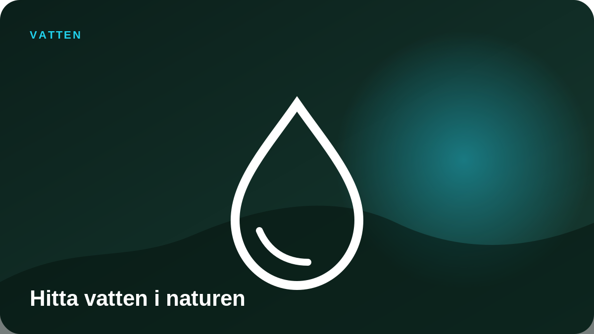 Illustration: Hitta vatten i naturen