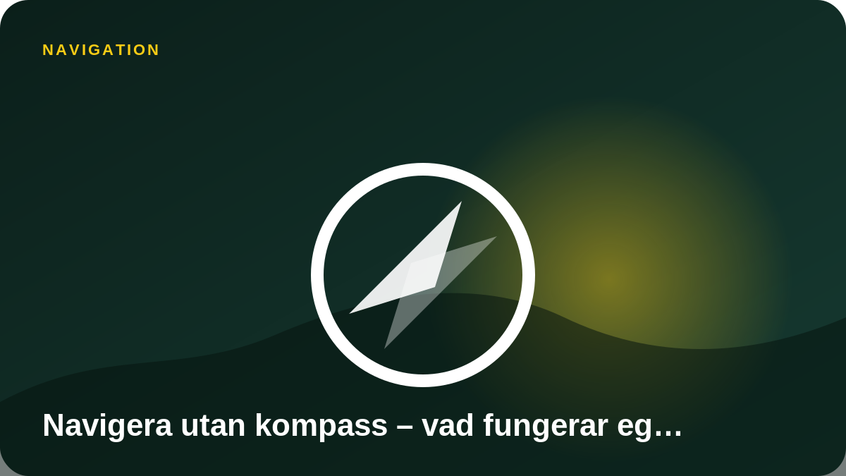Illustration: Navigera utan kompass – vad fungerar egentligen?