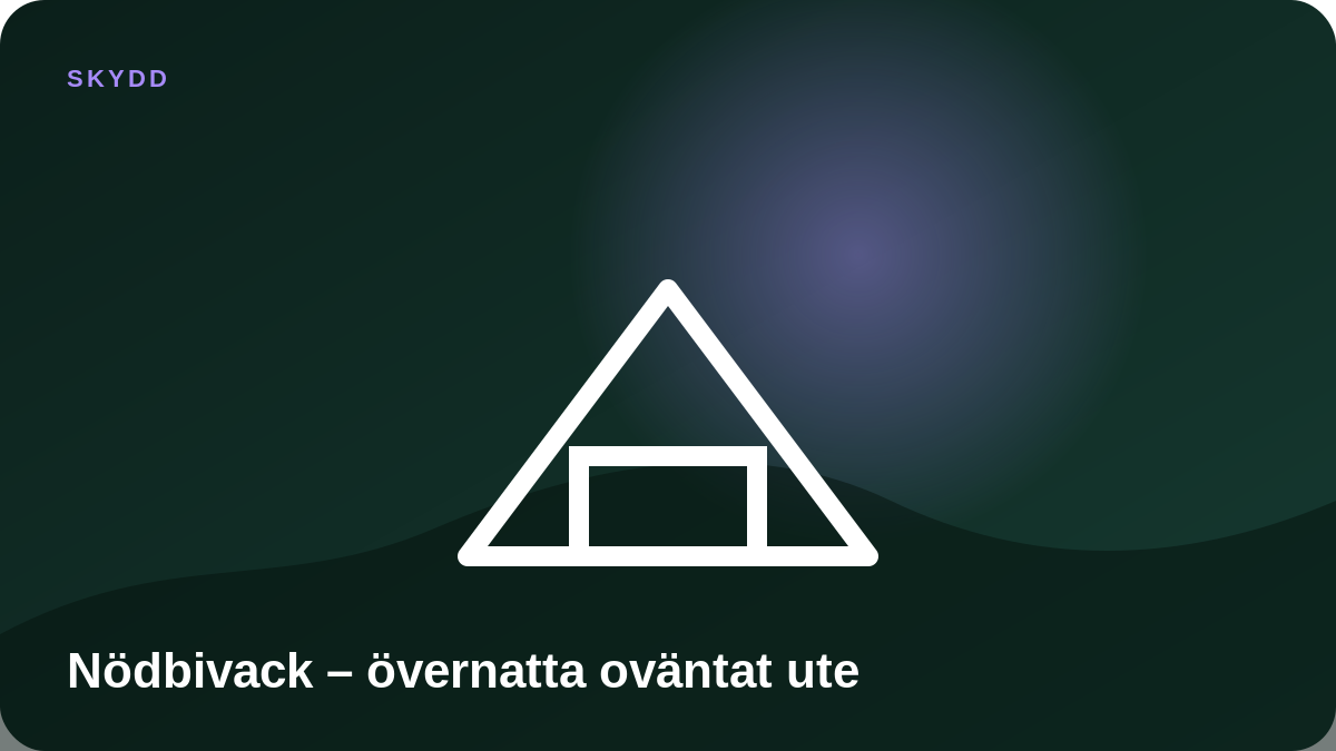 Illustration: Nödbivack – övernatta oväntat ute